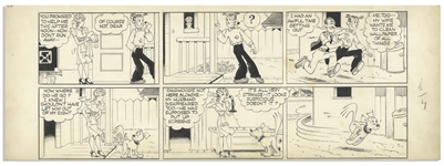 Chic Young Hand-Drawn ''Blondie'' Sunday Comic Strip From 1939 -- Featuring Blondie, Dagwood & the Woodleys